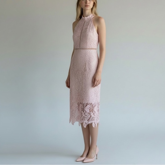 Bardot Dresses & Skirts - NEW Bardot Soft Pink Willow Floral Lace Dress